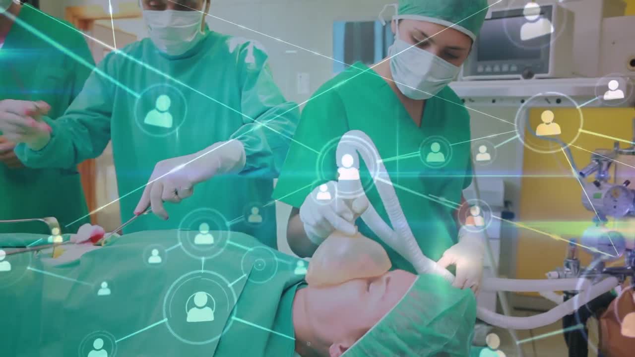 수술 중에 다양한 외과 의사 팀을 통해 연결을 활성화합니다.