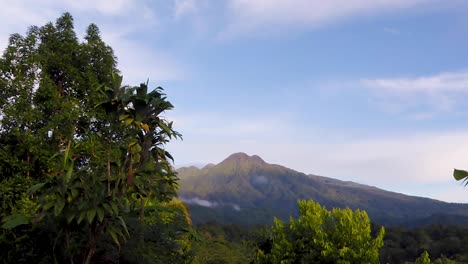 scenic landscape view of mount balbi volcano in rainforest and mountains of bougainville island, papua new guinea