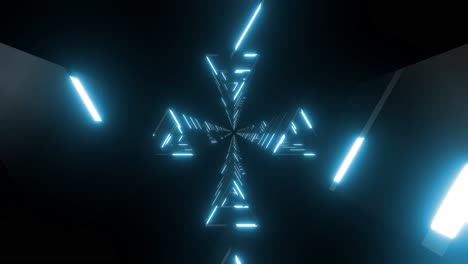 túnel de triángulo brillante abstracto