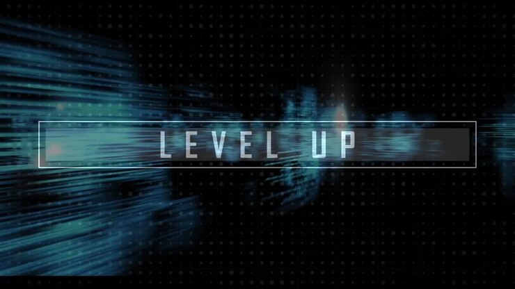 Animation af 'level up'-tekst og databehandling