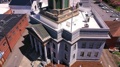 building with clock tower in murphy, nc