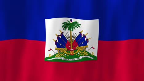 haiti flag country animation 3d symbol design waving in wind movement national patriotism world culture emblem banner republic caribbean blue red stripes white