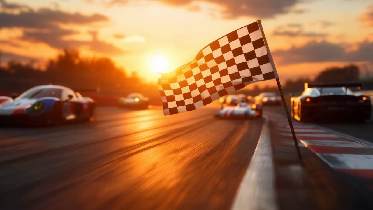 la carrera termina al atardecer.