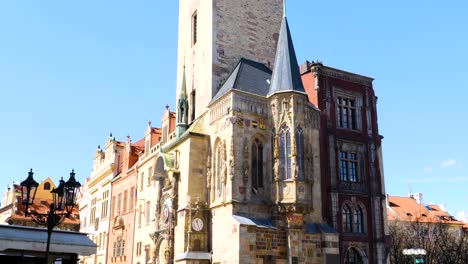 Old-Town-Hall-and-Astronomical-Clock-Prague,-Czech-Republic