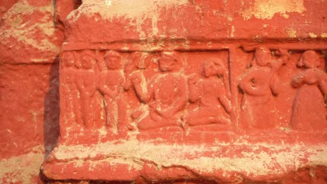 the red brick architecture is evident on the outer walls of this temple which the social system, culture and civilization of that time blossomed.currently, the paintings are almost destroyed.