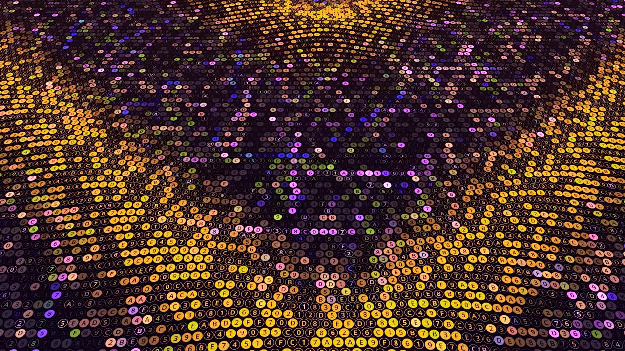 Abstract Digital Art with Numbers and Letters