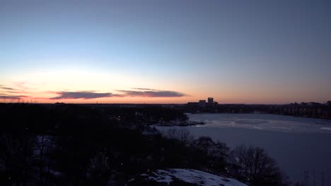 wide angle view over a city
