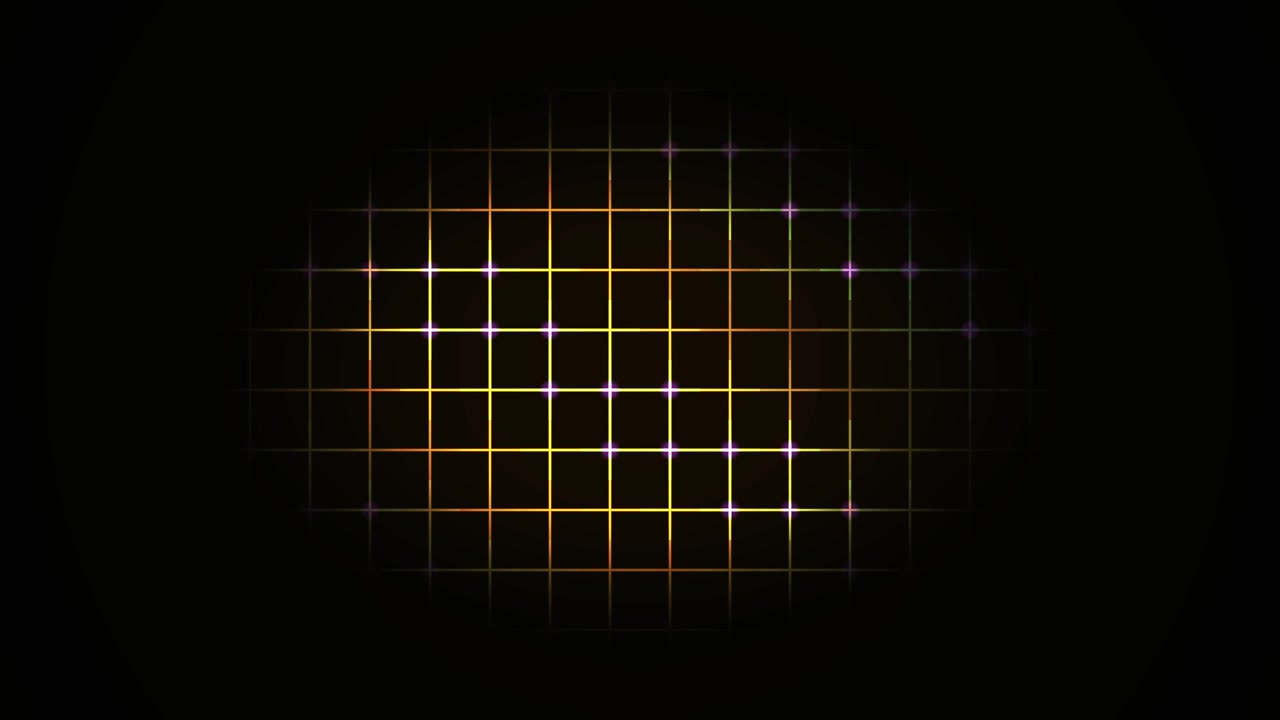 Abstract Digital Grid Pattern with Glowing Multicolor Squares