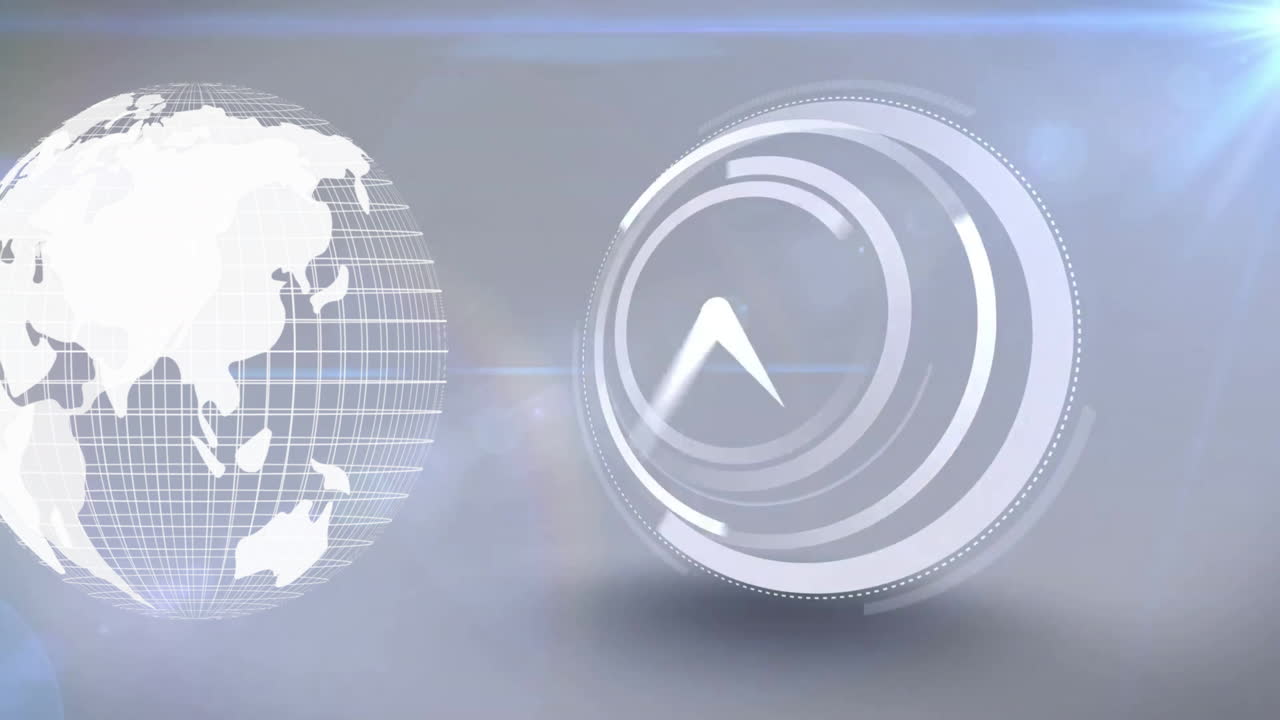 빠르게 움직이는 시계와 함께 회전하는 지구