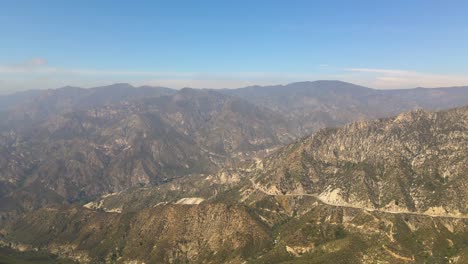 aerial view of angeles national forest from hoyt mountain