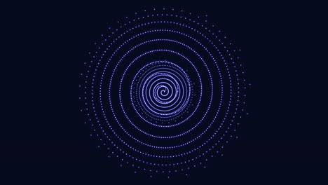 hipnotizante espiral azul impresionante patrón circular de puntos superpuestos en el fondo negro