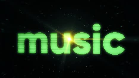 neon green music text