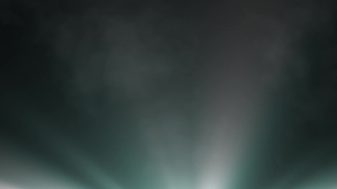 Volumetric Light Rays Shining Through Smoke on Dark Background