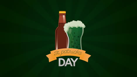 st patricks day animated card with beers