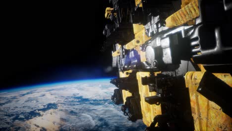 naves espaciales en el espacio renderización 3d
