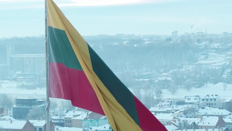 Lithuanian-flag-in-the-cold-winter-morning