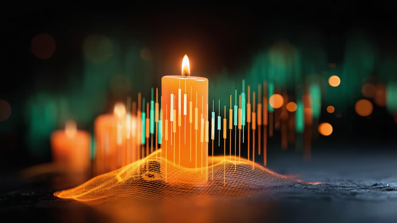 A mesmerizing blend of flickering candlelight and dynamic sound waves beautifully illustrates the interplay of tranquility and energy in a harmonious setting