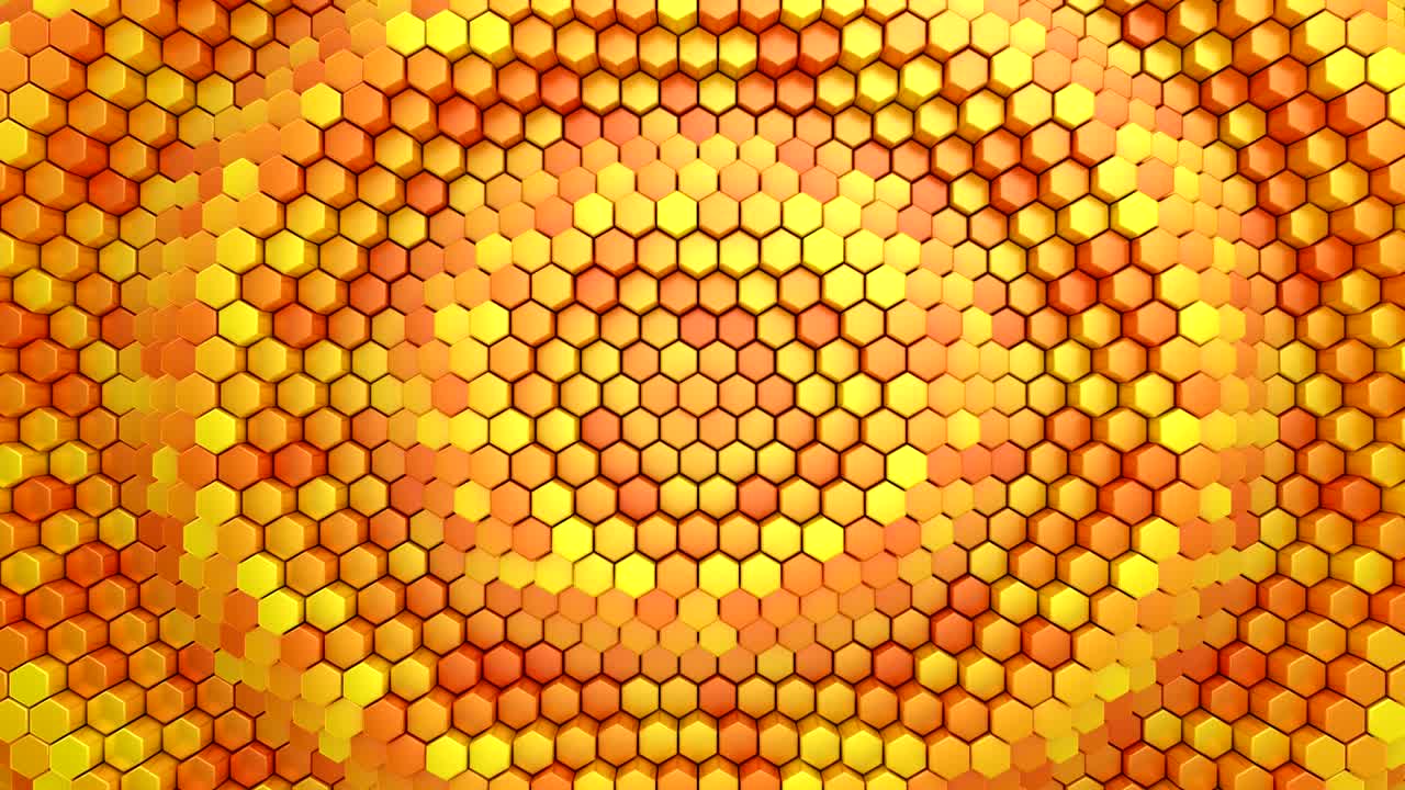 los hexágonos forman una onda