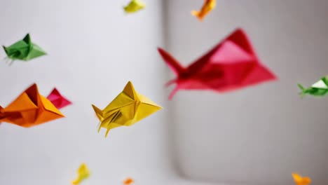 peces origami de colores