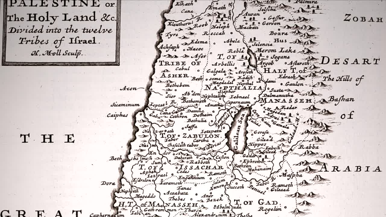 가나안의 고대 지도, 부족별로 나어