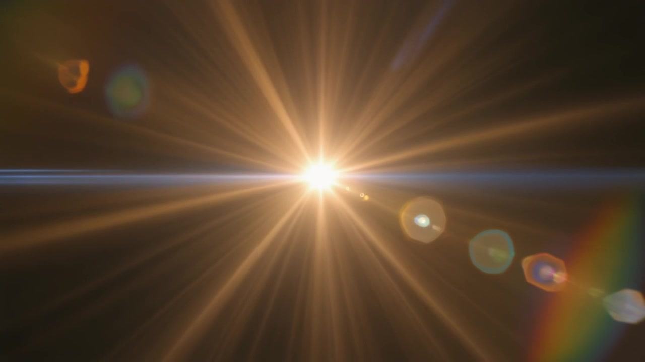 Effetto Bagliore Dorato Luminoso su Sfondo Nero