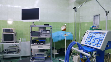 machines and apparatuses in the hospital room. diverse equipment used in dentistry.
