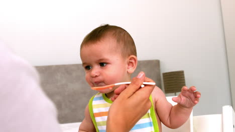 baby being fed