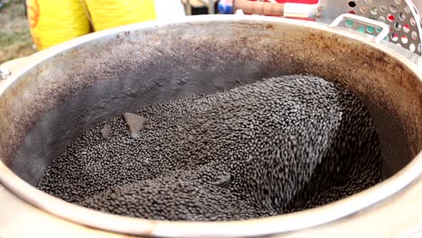 magnetic fluid forming dynamic shapes in bowl.