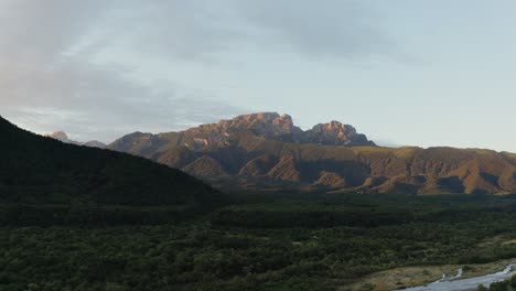 mountain valley sunset