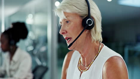 senior woman customer service representative