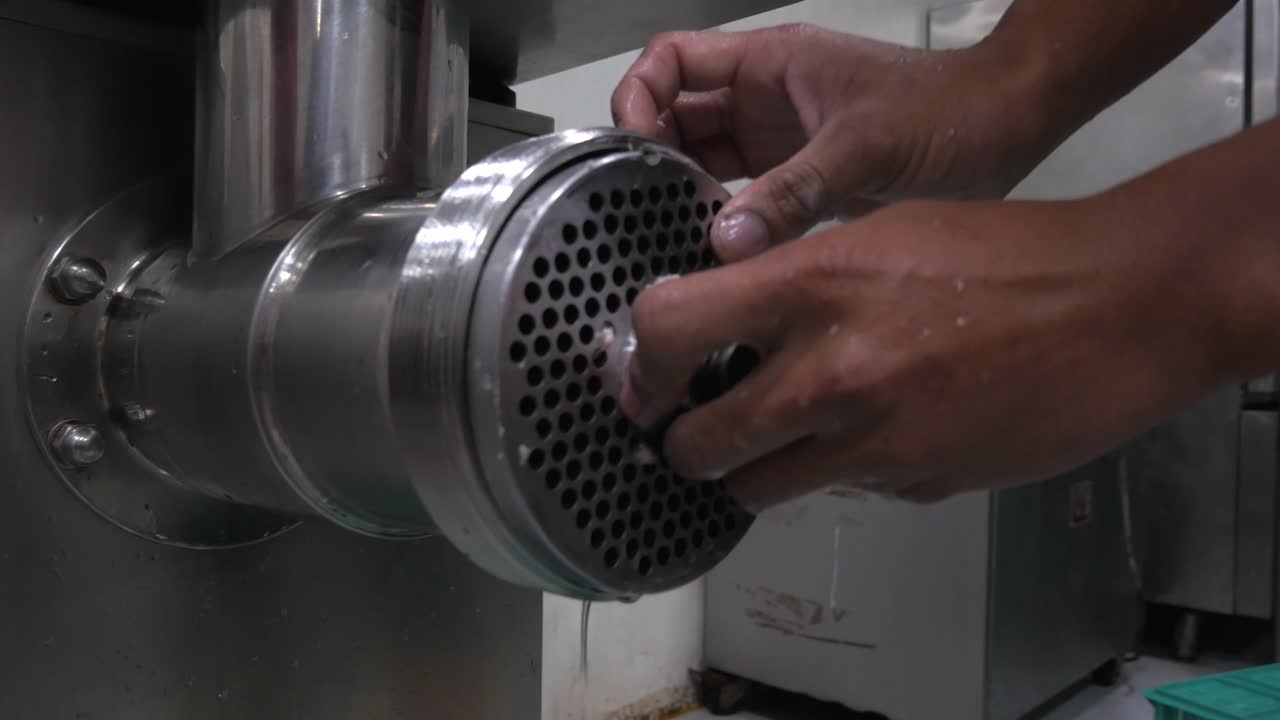 소시지 고기 가공 공장 생산 수제 훈제 삶은 랩 다진 고기 향신료