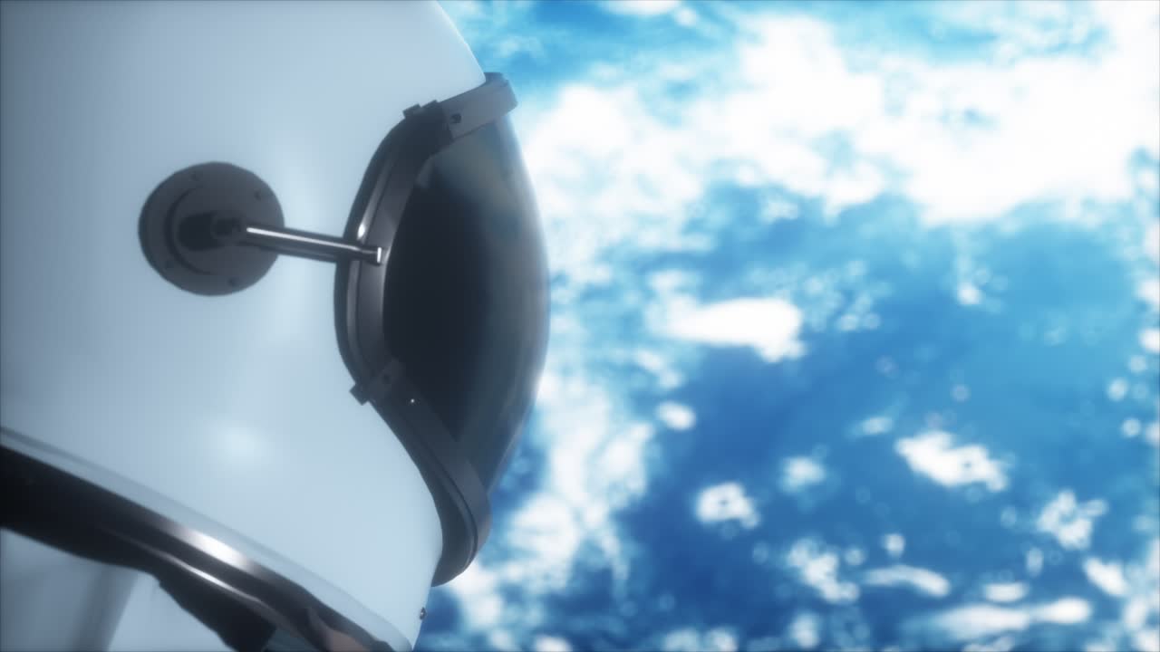 우주에서 우주인 헬