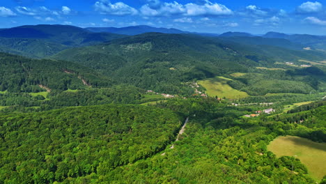 lush green mountain landscape. lush green mountains stretch across the horizon under a clear blue sky, showcasing nature's beauty during daytime