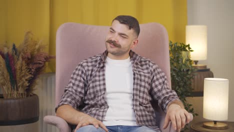 un hombre feliz y pacífico.