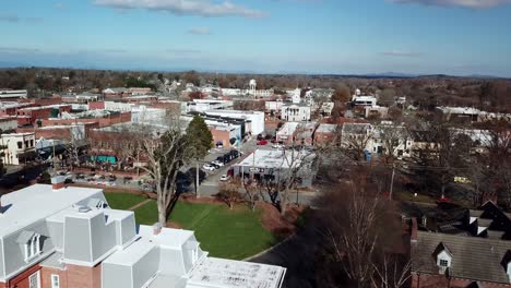 push in aerial morganton north carolina, morganton north carolina in 4k