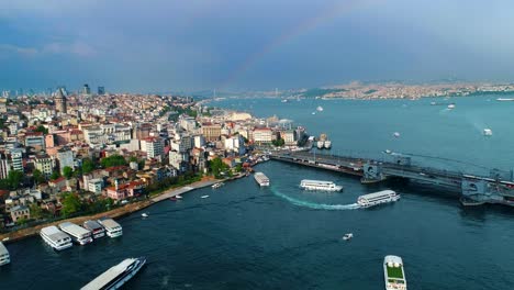 istanbul skyline rainbow aerial conclusion shot tv commercial diversity culture