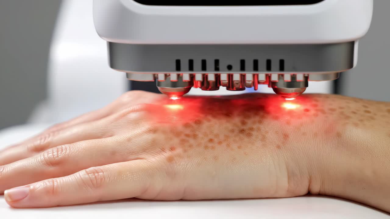 Laser treatment for skin pigmentation on hand