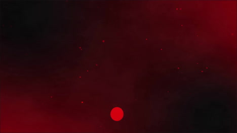 animation of glowing light spots over red and black background