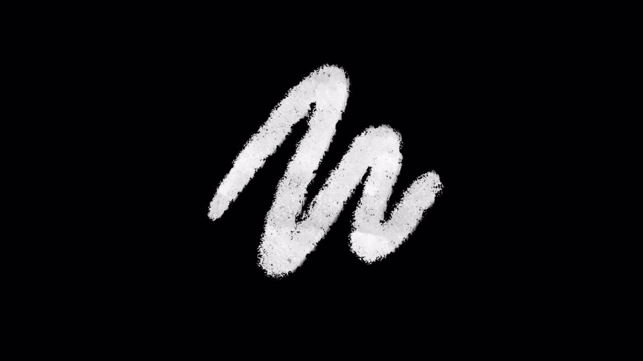 Animated White Chalk Squiggle