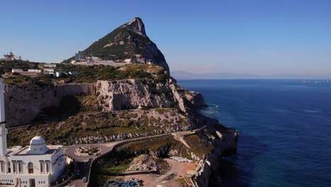 King-Fahad-bin-Abdulaziz-Al-Saud-Mosque-At-The-Europa-Point-With-The-Rock-Mountain-Background-In-Gibraltar