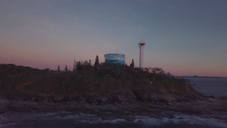 point cartwright lighthouse sunrise - drone