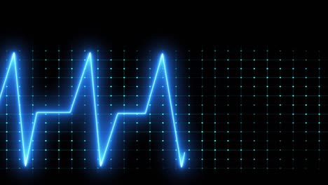 animation of cardiograph over black background