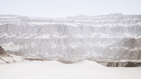 rocks covered in snow in ski resort