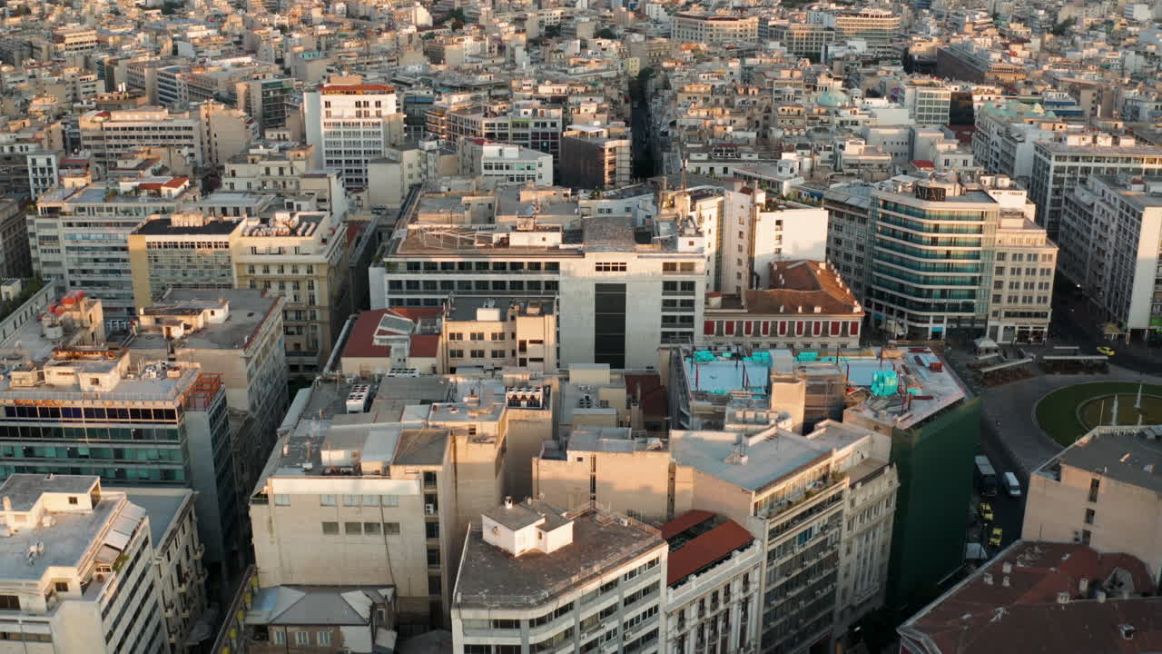 Vista aerea del paesaggio urbano di Atene