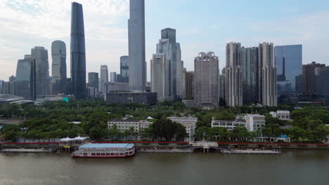 guangzhou city skyline in china mid afternoon