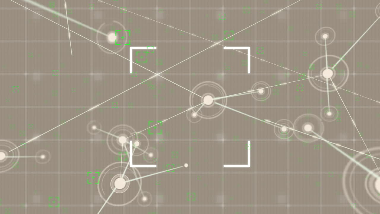 회색 배경에 마커를 통해 연결 네트워크의 애니메이션