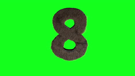 abstract hairy number 8 eight sign fluffy furry