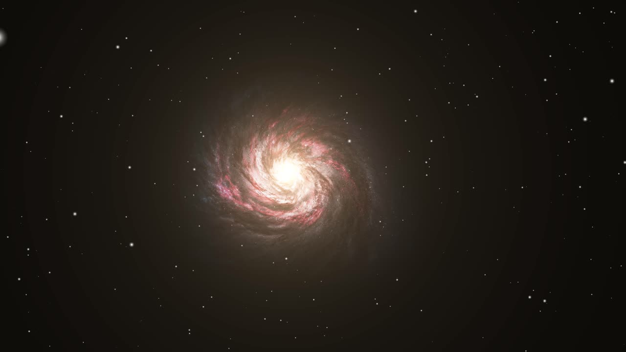 우주의 우주에서 움직이는 은하와 별들