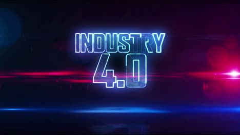 industry 4.0 neon abstract loopable animation