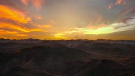 mountain sunset view